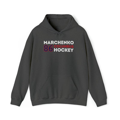 Marchenko 86 Columbus Hockey Grafitti Wall Design Unisex Hooded Sweatshirt