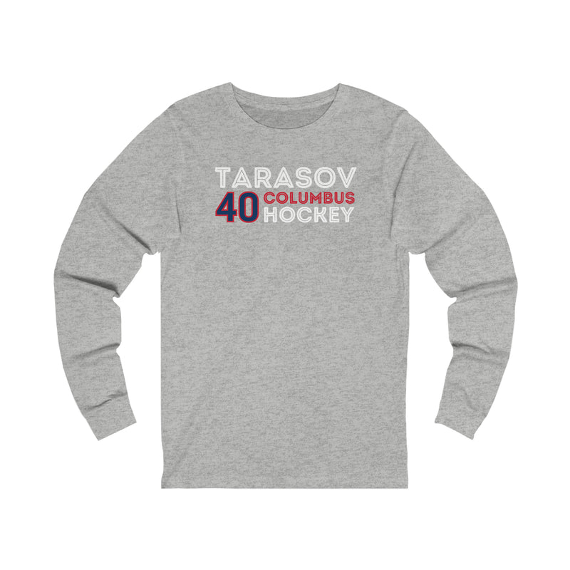Tarasov 40 Columbus Hockey Grafitti Wall Design Unisex Jersey Long Sleeve Shirt