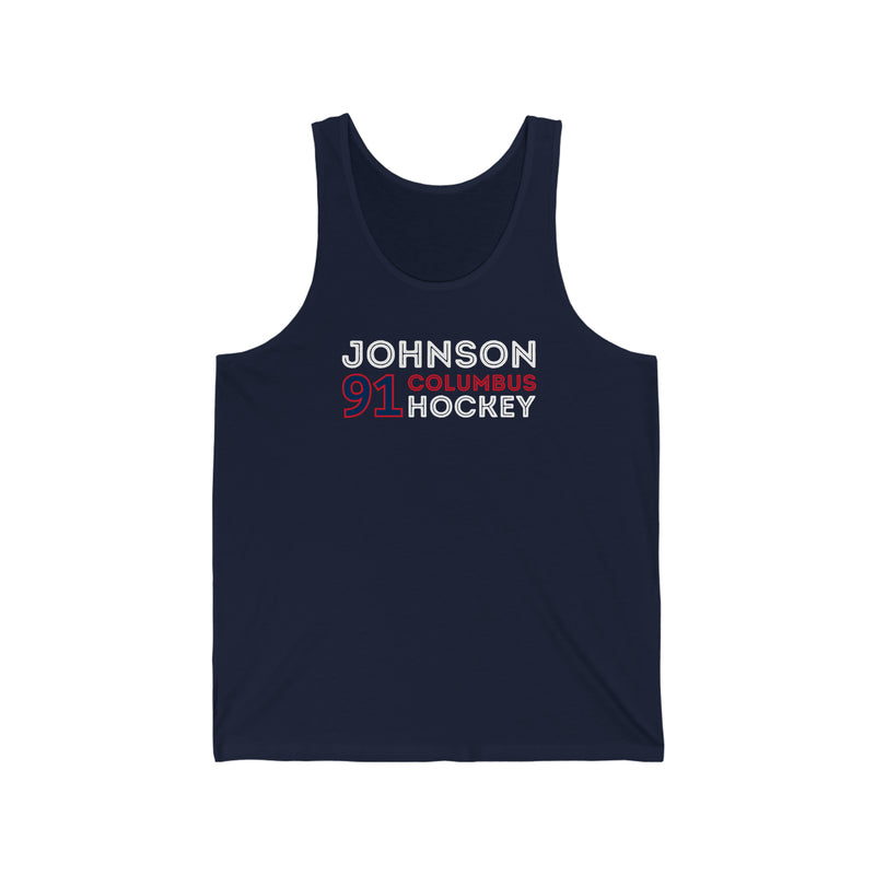 Johnson 91 Columbus Hockey Grafitti Wall Design Unisex Jersey Tank Top