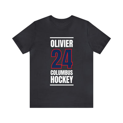 Olivier 24 Columbus Hockey Union Blue Vertical Design Unisex T-Shirt