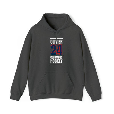 Olivier 24 Columbus Hockey Union Blue Vertical Design Unisex Hooded Sweatshirt