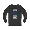 Olivier 24 Columbus Hockey Union Blue Vertical Design Unisex Jersey Long Sleeve Shirt