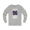 Roslovic 96 Columbus Hockey Union Blue Vertical Design Unisex Jersey Long Sleeve Shirt