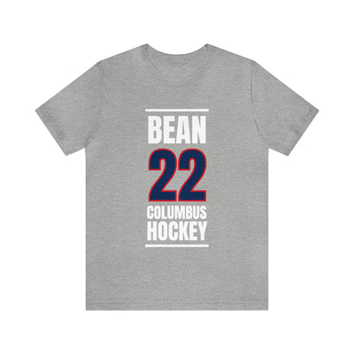 Bean 22 Columbus Hockey Union Blue Vertical Design Unisex T-Shirt