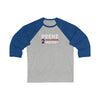 Peeke 2 Columbus Hockey Grafitti Wall Design Unisex Tri-Blend 3/4 Sleeve Raglan Baseball Shirt