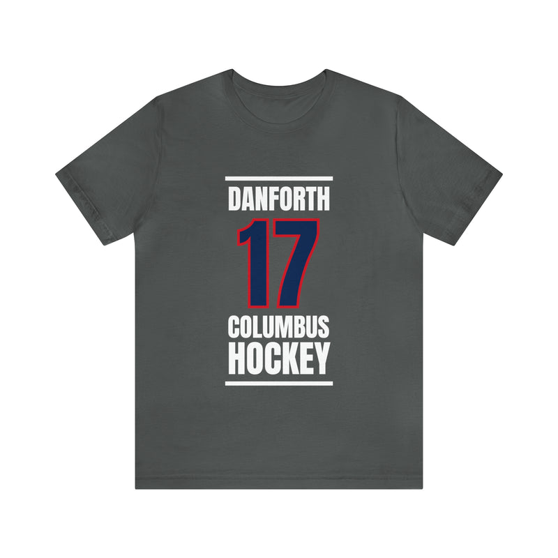 Danforth 17 Columbus Hockey Union Blue Vertical Design Unisex T-Shirt