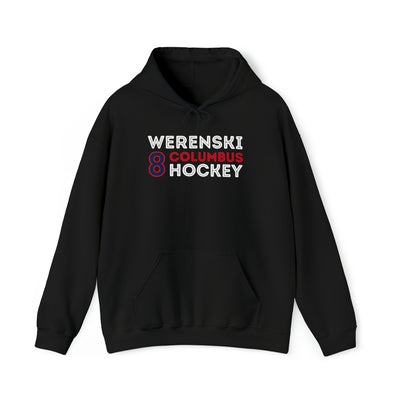 Werenski 8 Columbus Hockey Grafitti Wall Design Unisex Hooded Sweatshirt