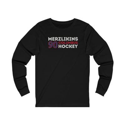 Merzlikins 90 Columbus Hockey Grafitti Wall Design Unisex Jersey Long Sleeve Shirt