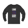 Laine 29 Columbus Hockey Union Blue Vertical Design Unisex Jersey Long Sleeve Shirt