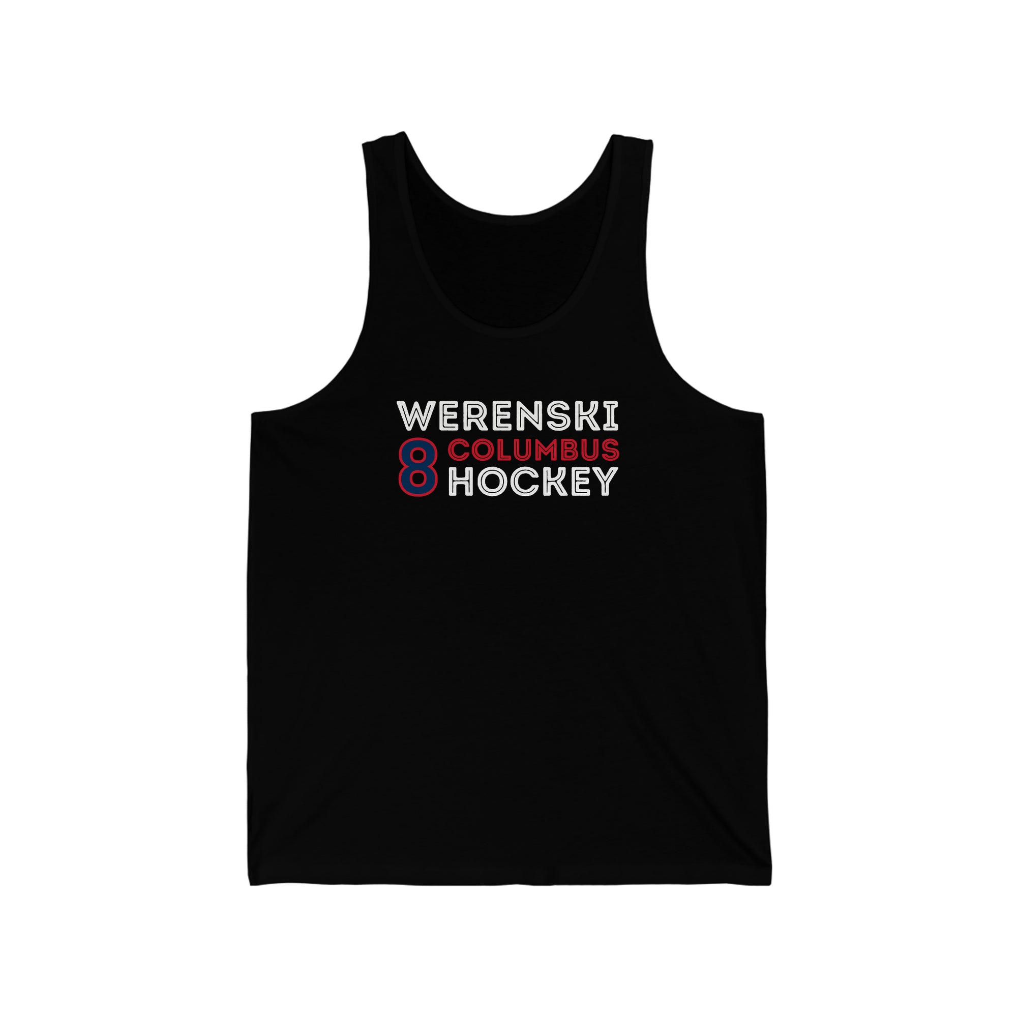 Werenski 8 Columbus Hockey Grafitti Wall Design Unisex Jersey Tank Top