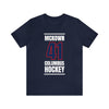 McKown 41 Columbus Hockey Union Blue Vertical Design Unisex T-Shirt