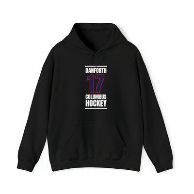 Danforth 17 Columbus Hockey Union Blue Vertical Design Unisex Hooded Sweatshirt