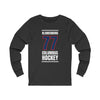 Blankenburg 77 Columbus Hockey Union Blue Vertical Design Unisex Jersey Long Sleeve Shirt