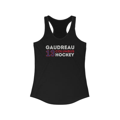 Gaudreau 13 Columbus Hockey Grafitti Wall Design Women's Ideal Racerback Tank Top
