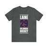 Laine 29 Columbus Hockey Union Blue Vertical Design Unisex T-Shirt