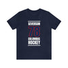 Severson 78 Columbus Hockey Union Blue Vertical Design Unisex T-Shirt