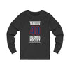 Tarasov 40 Columbus Hockey Union Blue Vertical Design Unisex Jersey Long Sleeve Shirt