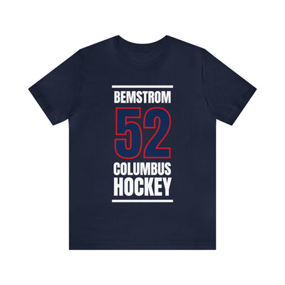 Bemstrom 52 Columbus Hockey Union Blue Vertical Design Unisex T-Shirt