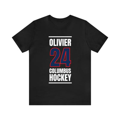 Olivier 24 Columbus Hockey Union Blue Vertical Design Unisex T-Shirt