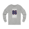 Marchenko 86 Columbus Hockey Union Blue Vertical Design Unisex Jersey Long Sleeve Shirt