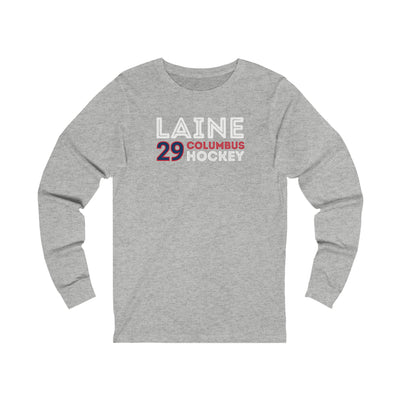 Laine 29 Columbus Hockey Grafitti Wall Design Unisex Jersey Long Sleeve Shirt