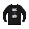 Peeke 2 Columbus Hockey Union Blue Vertical Design Unisex Jersey Long Sleeve Shirt