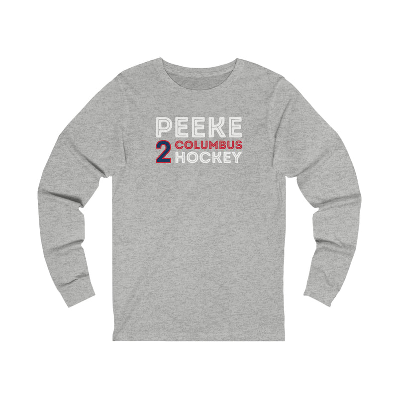 Peeke 2 Columbus Hockey Grafitti Wall Design Unisex Jersey Long Sleeve Shirt