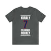 Kuraly 7 Columbus Hockey Union Blue Vertical Design Unisex T-Shirt