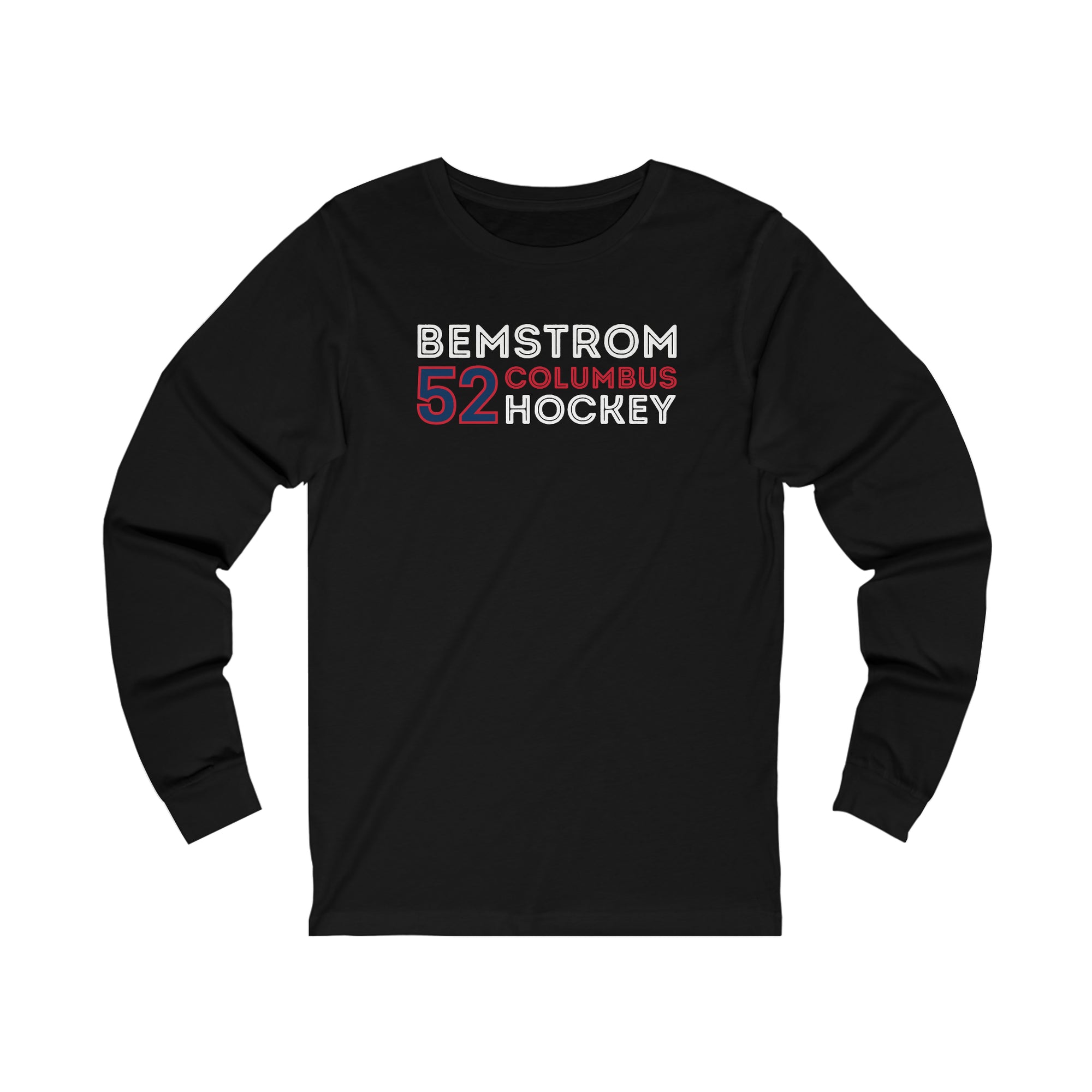 Bemstrom 52 Columbus Hockey Grafitti Wall Design Unisex Jersey Long Sleeve Shirt