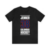 Jenner 38 Columbus Hockey Union Blue Vertical Design Unisex T-Shirt