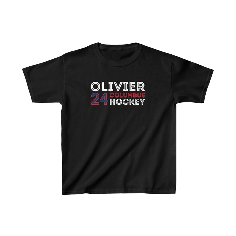 Olivier 24 Columbus Hockey Grafitti Wall Design Kids Tee