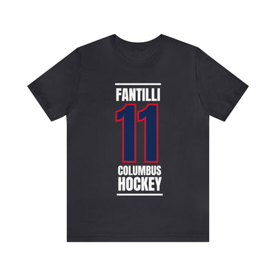 Fantilli 11 Columbus Hockey Union Blue Vertical Design Unisex T-Shirt