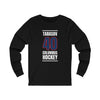 Tarasov 40 Columbus Hockey Union Blue Vertical Design Unisex Jersey Long Sleeve Shirt