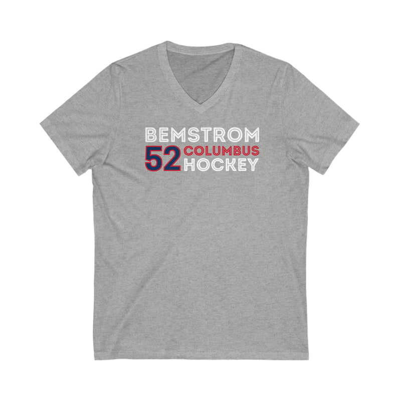 Bemstrom 52 Columbus Hockey Grafitti Wall Design Unisex V-Neck Tee