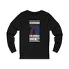 Severson 78 Columbus Hockey Union Blue Vertical Design Unisex Jersey Long Sleeve Shirt