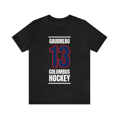 Gaudreau 13 Columbus Hockey Union Blue Vertical Design Unisex T-Shirt