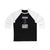 Provorov 9 Columbus Hockey Union Blue Vertical Design Unisex Tri-Blend 3/4 Sleeve Raglan Baseball Shirt