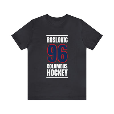 Roslovic 96 Columbus Hockey Union Blue Vertical Design Unisex T-Shirt