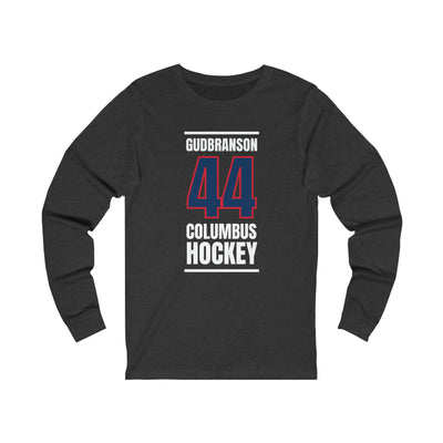 Gudbranson 44 Columbus Hockey Union Blue Vertical Design Unisex Jersey Long Sleeve Shirt