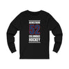 Bemstrom 52 Columbus Hockey Union Blue Vertical Design Unisex Jersey Long Sleeve Shirt