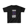 Johnson 91 Columbus Hockey Union Blue Vertical Design Kids Tee