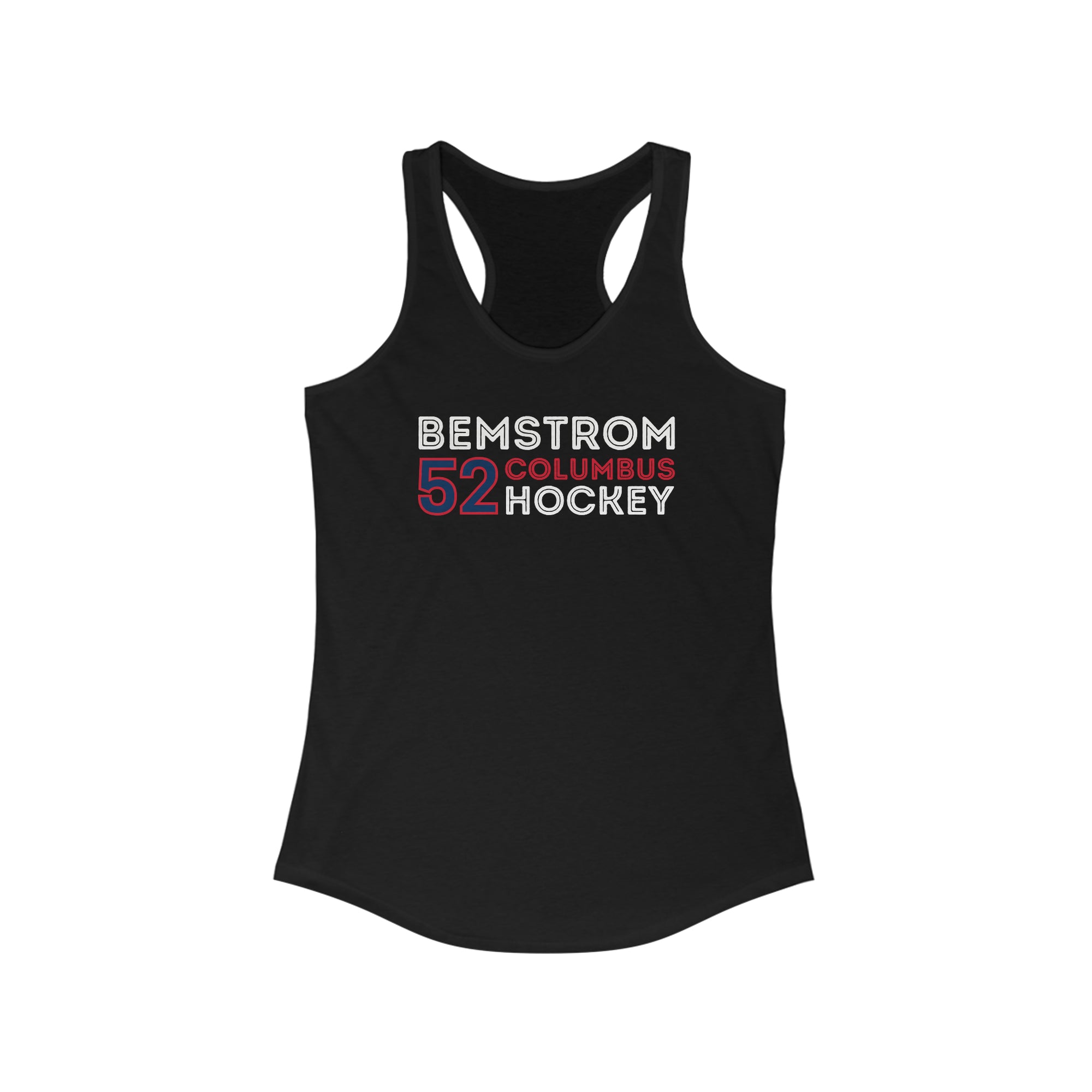 Bemstrom 52 Columbus Hockey Grafitti Wall Design Women's Ideal Racerback Tank Top