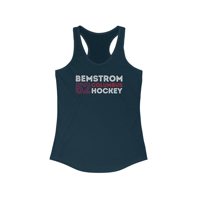 Bemstrom 52 Columbus Hockey Grafitti Wall Design Women's Ideal Racerback Tank Top