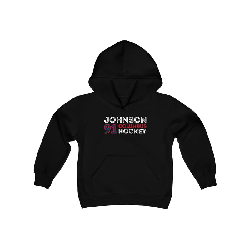 Johnson 91 Columbus Hockey Grafitti Wall Design Youth Hooded Sweatshirt