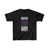 Roslovic 96 Columbus Hockey Union Blue Vertical Design Kids Tee