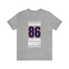 Marchenko 86 Columbus Hockey Union Blue Vertical Design Unisex T-Shirt