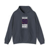 Merzlikins 90 Columbus Hockey Union Blue Vertical Design Unisex Hooded Sweatshirt
