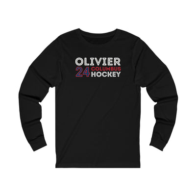 Olivier 24 Columbus Hockey Grafitti Wall Design Unisex Jersey Long Sleeve Shirt