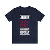Jenner 38 Columbus Hockey Union Blue Vertical Design Unisex T-Shirt