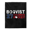 Boqvist 27 Columbus Hockey Velveteen Plush Blanket